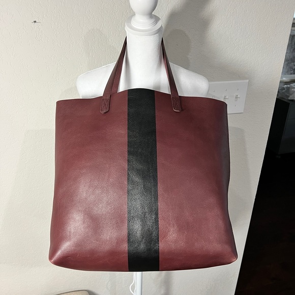 Madewell Paint Stripe Transport Leather Tote - Picture 6 of 14